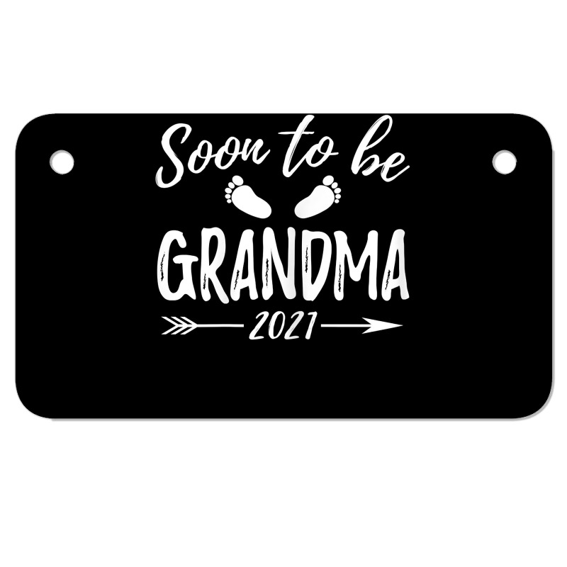 Womens Soon To Be Grandma Est.2021 Pregnancy Announcement T Shirt Motorcycle License Plate | Artistshot