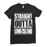 Vintage Straight Outta Long Island New York Gift Ladies Fitted T-shirt | Artistshot