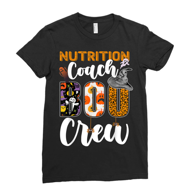 Nutrition Coach Boo Crew Halloween Matching Dietitian Ladies Fitted T-Shirt by Outpost | Artistshot