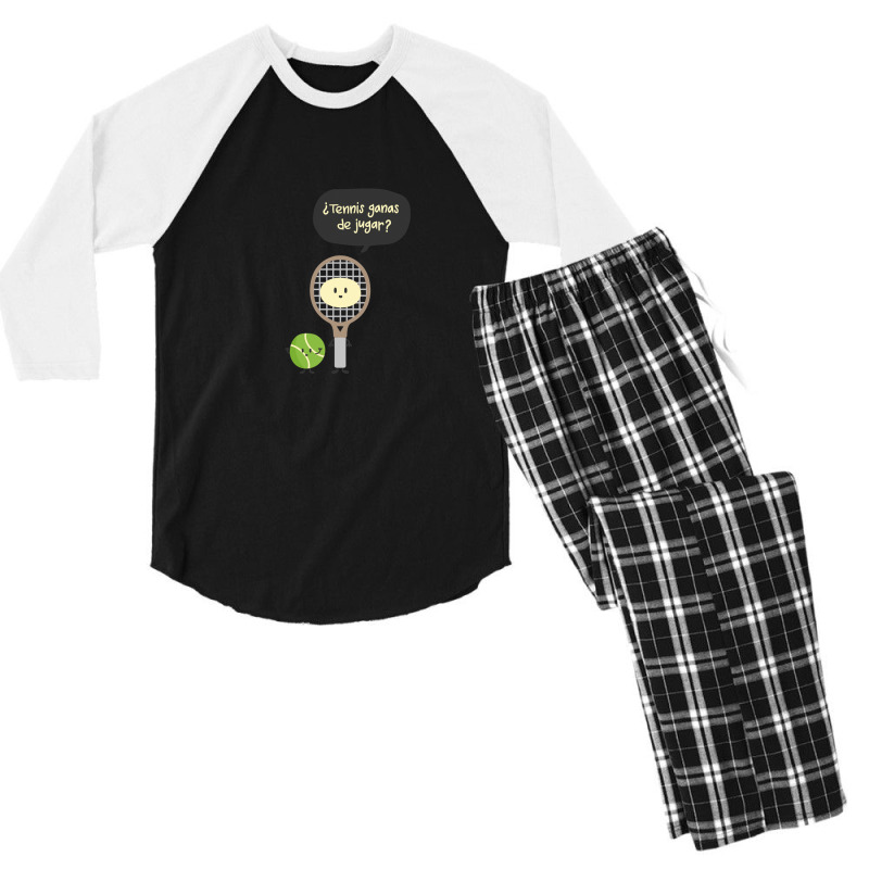 Tennis Wins To Play Men's 3/4 Sleeve Pajama Set | Artistshot