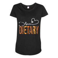 Dietary Leopard Heartbeat Appreciation Women Fall Maternity Scoop Neck T-shirt | Artistshot