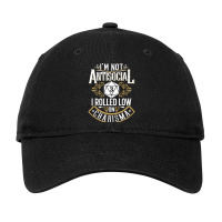 Not Antisocial, Rolled Low Charisma Funny Rpg Loves Dragons Adjustable Cap | Artistshot