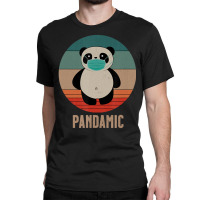 Panda Bear With Mask Pandemic Pandamic Retro Panda Classic T-shirt | Artistshot