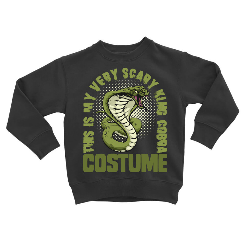 This Is My Very Scary King Cobra Costume, Halloween Snake Long Sleeve Toddler Sweatshirt | Artistshot