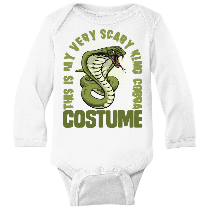 This Is My Very Scary King Cobra Costume, Halloween Snake Long Sleeve Long Sleeve Baby Bodysuit | Artistshot