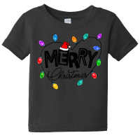 Merry Christmas Matching Family Santa Hat Xmas Light Pajamas Baby Tee | Artistshot