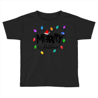 Merry Christmas Matching Family Santa Hat Xmas Light Pajamas Toddler T-shirt | Artistshot