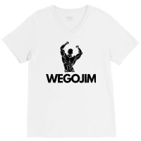 Wegojim Oversized Mens Gym Pump Cover Workout Gym Bro T Shirt V-neck Tee | Artistshot