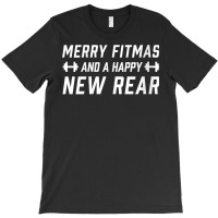 Womens Merry Fitmas And A Happy New Rear Womens Christmas Gift V Neck T-shirt | Artistshot