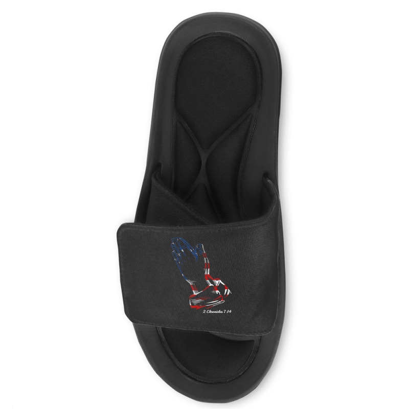 Christians Pray For America 2 Chronicles 714 Praying Hands Slide Sandal | Artistshot