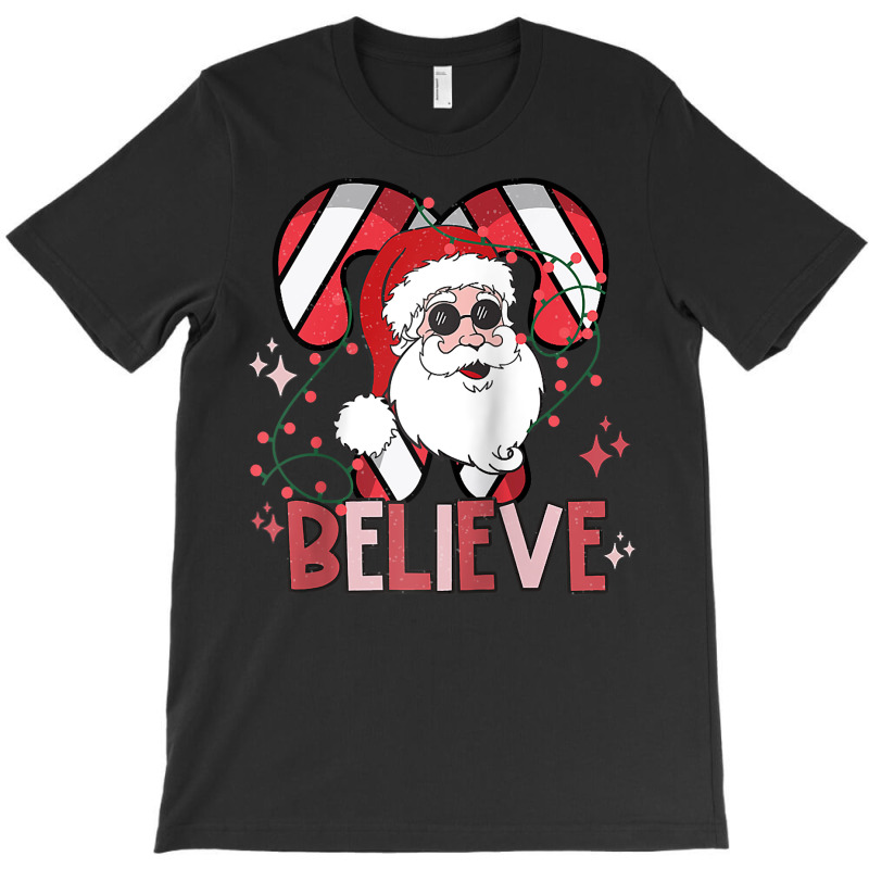 Believe Santa Claus Funny Christmas Party Merry Christmas Raglan Baseb T-Shirt by hapusajehae | Artistshot