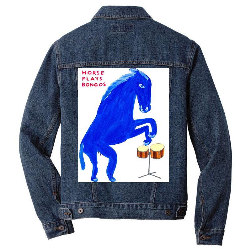 Horse Plays Bongos Men Denim Jacket | Artistshot