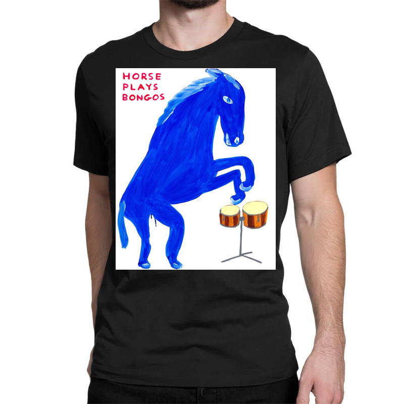 Horse Plays Bongos Classic T-shirt | Artistshot