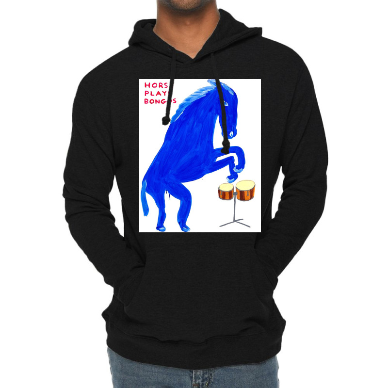 Horse Plays Bongos Lightweight Hoodie | Artistshot