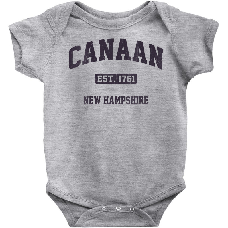 Womens Canaan New Hampshire Nh Vintage State Athletic Style V Neck T S Baby Bodysuit by xaebushoxaexae | Artistshot