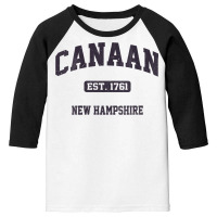 Womens Canaan New Hampshire Nh Vintage State Athletic Style V Neck T S Youth 3/4 Sleeve | Artistshot