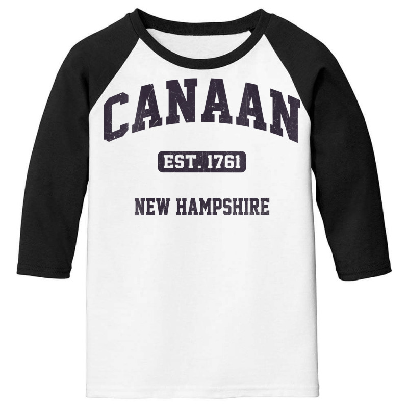 Womens Canaan New Hampshire Nh Vintage State Athletic Style V Neck T S Youth 3/4 Sleeve by xaebushoxaexae | Artistshot