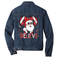 Believe Santa Claus Funny Christmas Party Merry Christmas T Shirt Men Denim Jacket | Artistshot