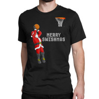 Womens Funny Merry Swishmas Christmas Basketball Player V Neck T Shirt Classic T-shirt | Artistshot