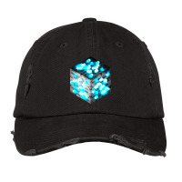 Block Diamond Ore 3d Vintage Cap | Artistshot