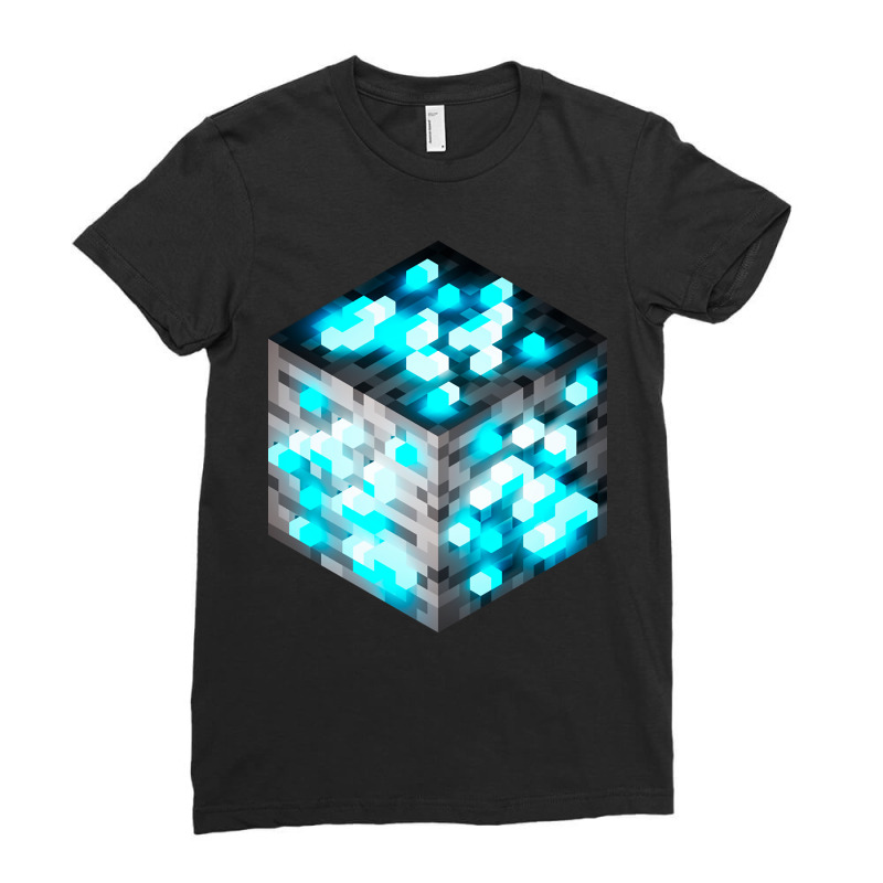 Block Diamond Ore 3d Ladies Fitted T-Shirt by Koenig Bridget | Artistshot