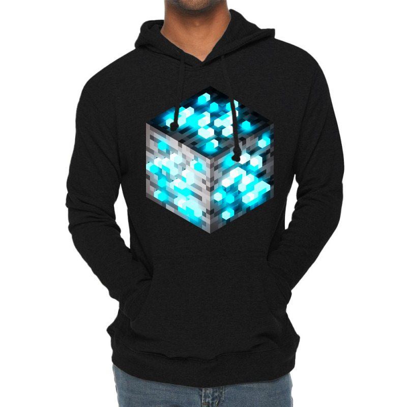 Block Diamond Ore 3d Lightweight Hoodie by Koenig Bridget | Artistshot