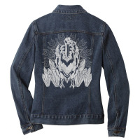 Crystals Ruppells Griffon Scavenger Bird Animal Vulture Ladies Denim Jacket | Artistshot