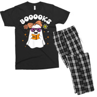 Booooks Ghost Read Library Books Halloween Teacher Shirt Men's T-shirt Pajama Set | Artistshot