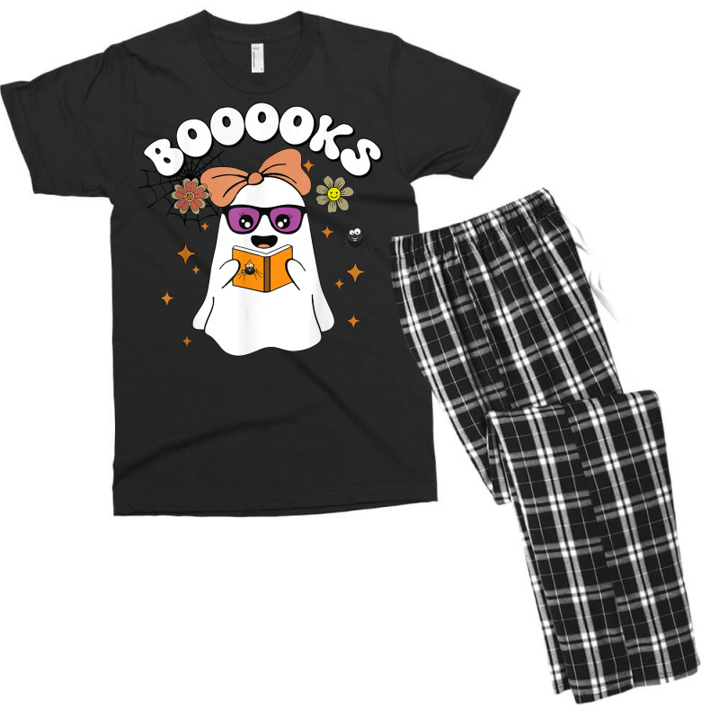 Booooks Ghost Read Library Books Halloween Teacher Shirt Men's T-shirt Pajama Set by Fashzilla | Artistshot