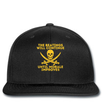 The Beatings Will Continue Until Morale Improves Printed Hat | Artistshot