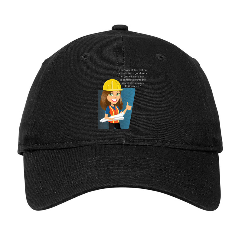 Concrete Cranes Vbs Hard Hat Memory Verse Philippians 16 Adjustable Cap by Min03 | Artistshot