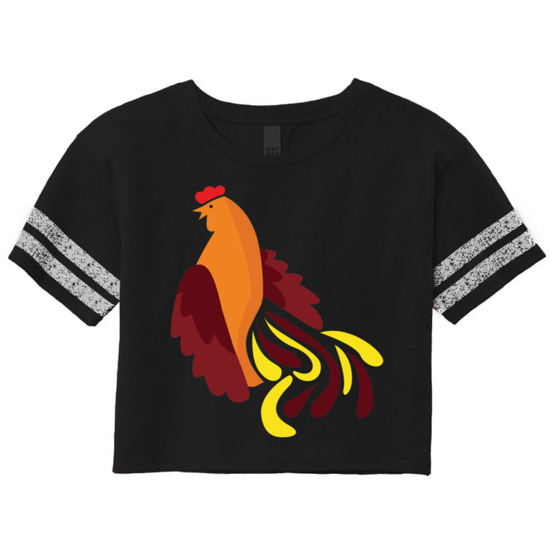 Ayamhutan Red Bird, Color Chicken Scorecard Crop Tee by cm-arts | Artistshot