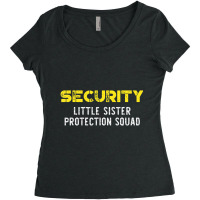 Security Little Sister Protection Squad Big Brother Women's Triblend Scoop T-shirt | Artistshot