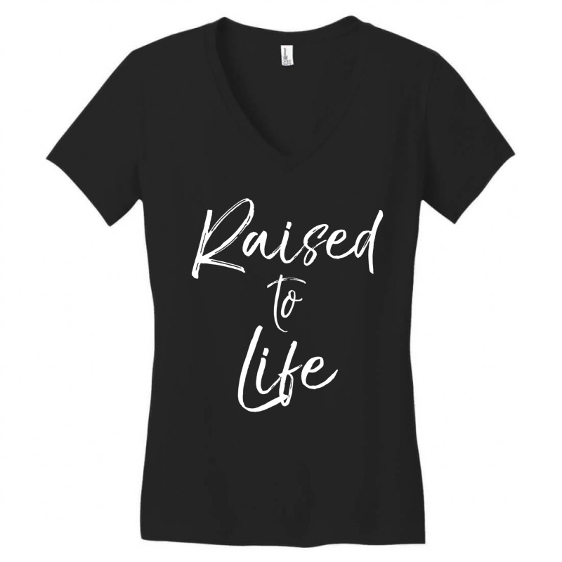 Cute Christian Baptism For New Believers Raised To Life Women's V-Neck T-Shirt by cm-arts | Artistshot