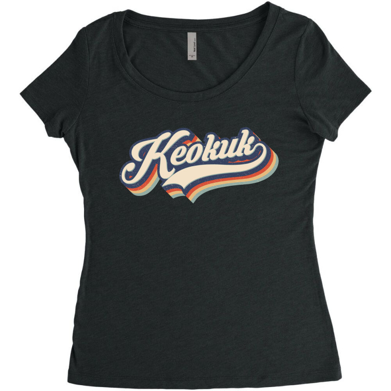 I Love Keokuk City Usa Retro Vintage Women's Triblend Scoop T-shirt by HydraAntBoxing | Artistshot