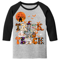 Trick Or Teach Funny Halloween Teacher Trick Or Treat Party Youth 3/4 Sleeve | Artistshot