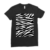 Vertical Black And White Striped Ladies Fitted T-shirt | Artistshot