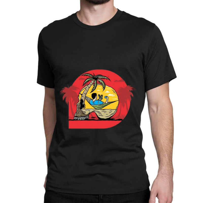 Man On Hammock In Skull Classic T-shirt | Artistshot