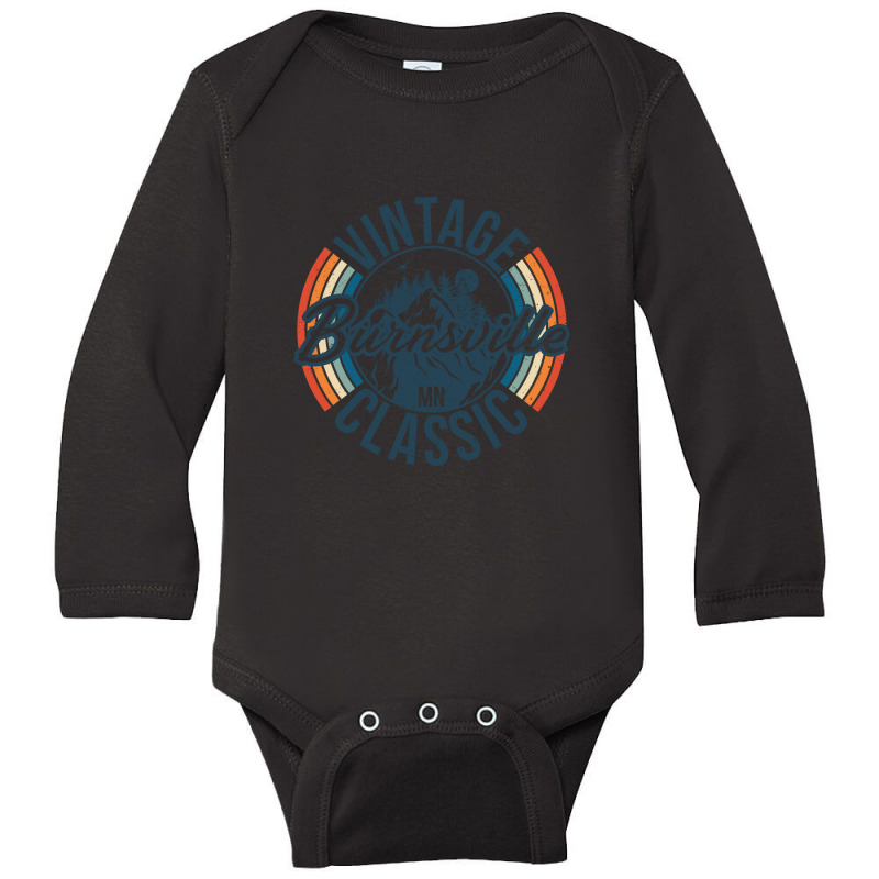 I Love Burnsville Minnesota Retro Vintage Classic Limited Edition Long Sleeve Baby Bodysuit | Artistshot