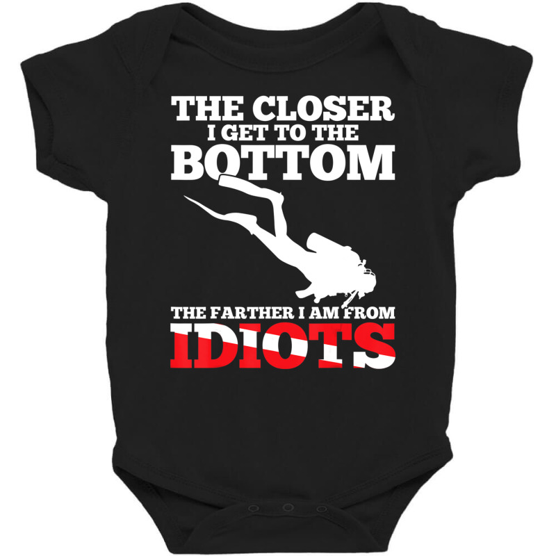 Scuba Diving Flag Dive Quote Scuba Diver Baby Bodysuit by cm-arts | Artistshot