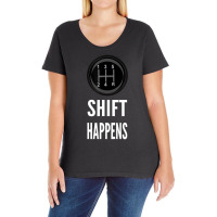 Shift Happens Car Guy Racing Ladies Curvy T-shirt | Artistshot