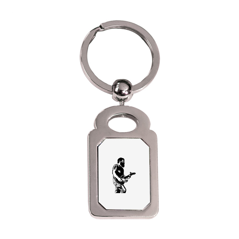 Manchester Orchestra Andy Hull Silver Rectangle Keychain | Artistshot