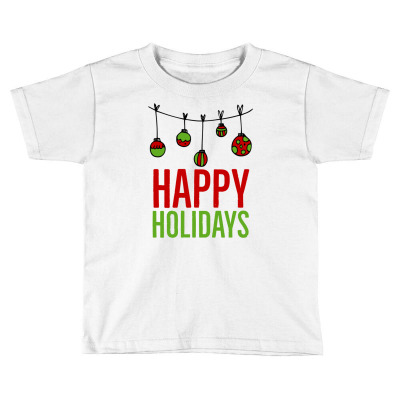 Happy Holidays Toddler T-shirt Designed By Meryart
