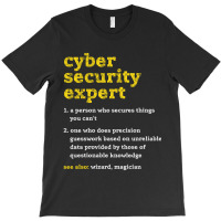 Cyber Security Expert Definition Distressed Computer Geek T-shirt | Artistshot