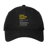 Cyber Security Expert Definition Distressed Computer Geek Adjustable Cap | Artistshot