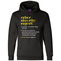 Cyber Security Expert Definition Distressed Computer Geek Champion Hoodie | Artistshot