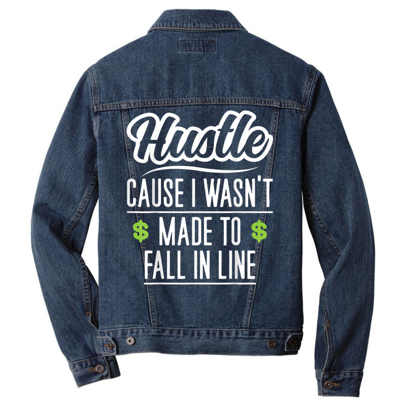 Motivational Hustle Founder Entrepreneur Self Employed Men Denim Jacket | Artistshot