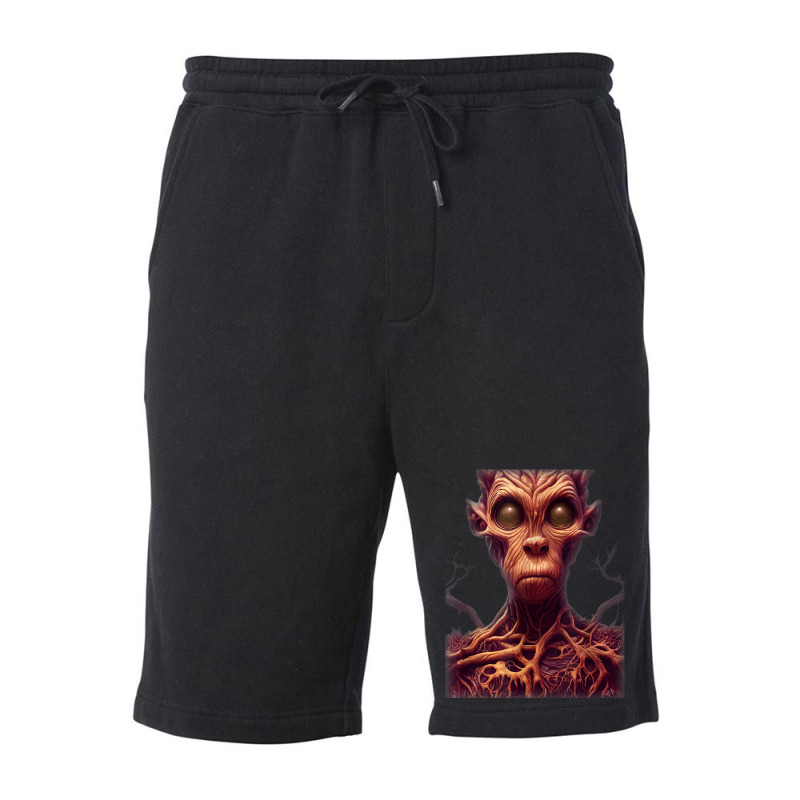 Sci Fi Xenobiology Synthetic Horror Halloween Demon Fleece Short | Artistshot