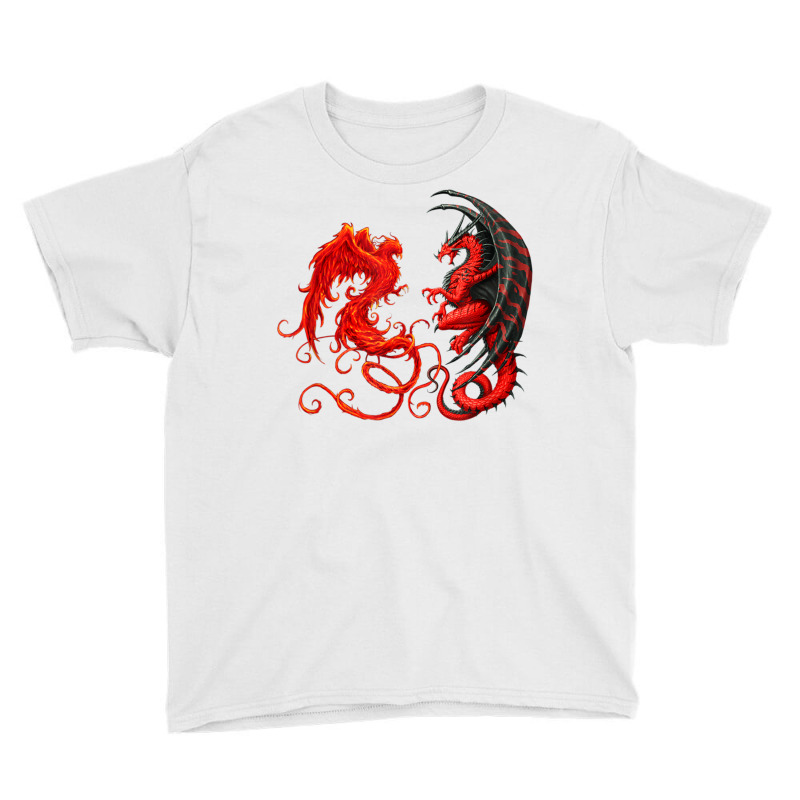 Rising Phoenix Fire And Dragon T Shirt Youth Tee by hin | Artistshot