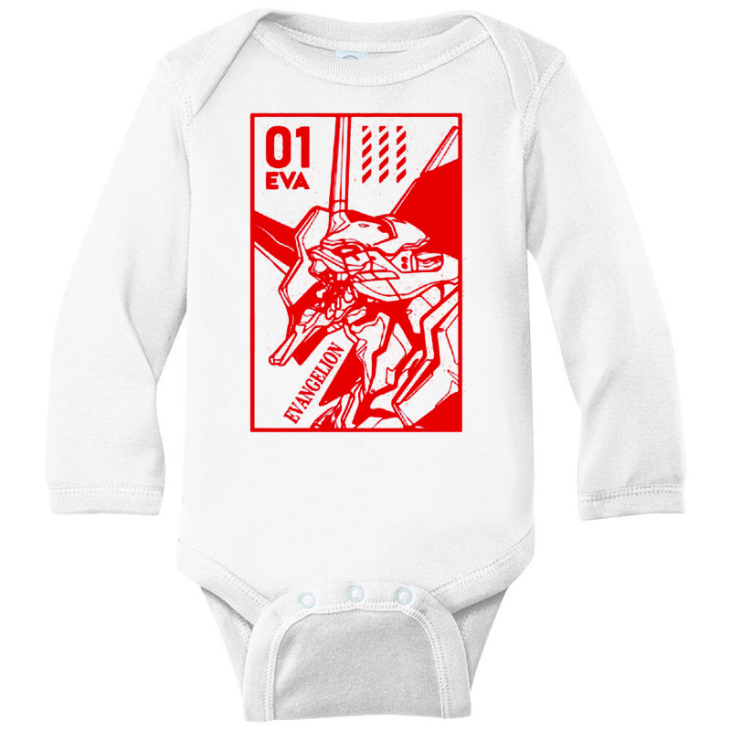 01 Evaangel Neon Robot Genesis Long Sleeve Baby Bodysuit by JesseBWiles | Artistshot